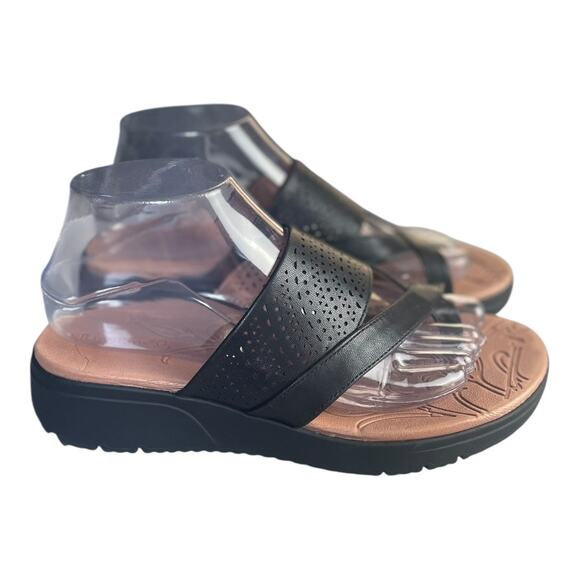 BareTraps Women’s Brett Wedge Black Slide Sandals Size-7.5m - Picture 1 of 10